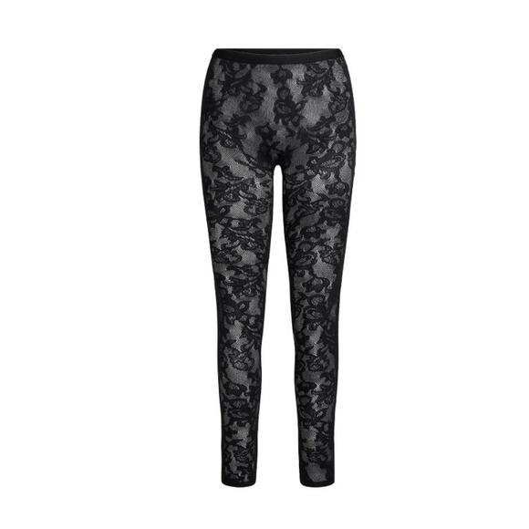 SKIMS Pants - Skims Knit Lace Stirrup Legging BO-LEG-10319W Soot S/M